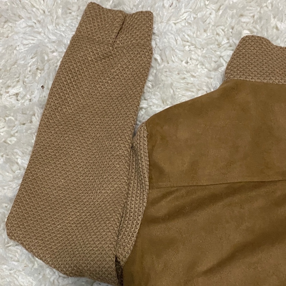 209 wst Brown Women's  zipper and button up bomber jacket VGUC business casual - Picture 11 of 16